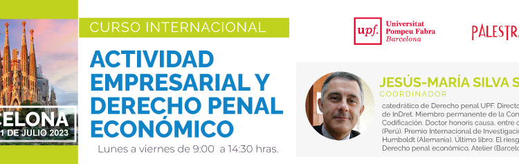 Folleto curso “Actividad empresarial y Derecho penal, Unviersidad Pompeu Fabra