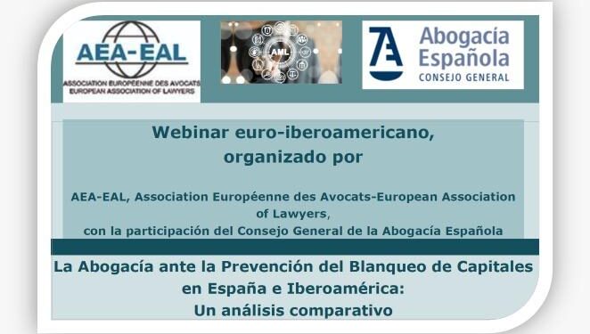 Folleto webinar abogacia prevención del blanqueo de capitales
